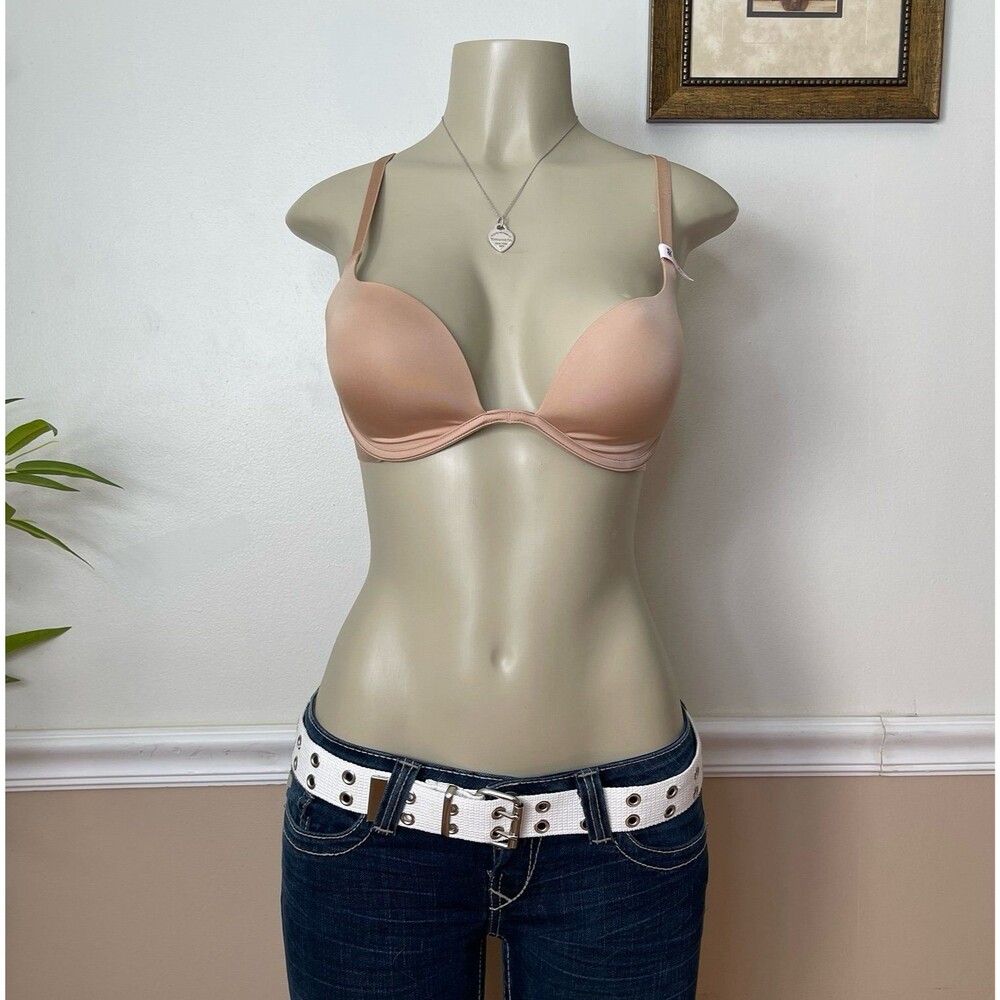Victoria's Secret Bare Invisible Solutions Convertible Nude Plunge Bra - 36C